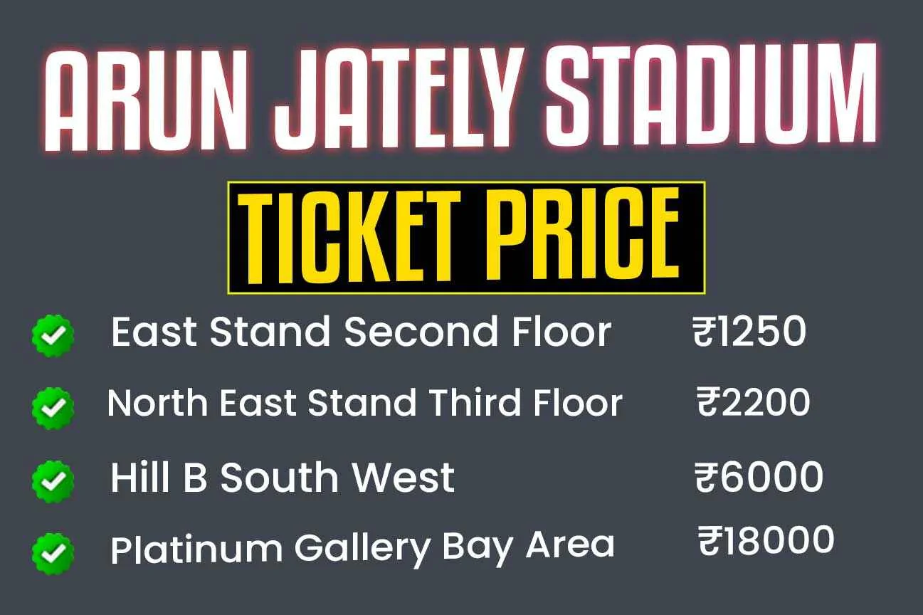 Arun Jaitley Stadium IPL ticket prices