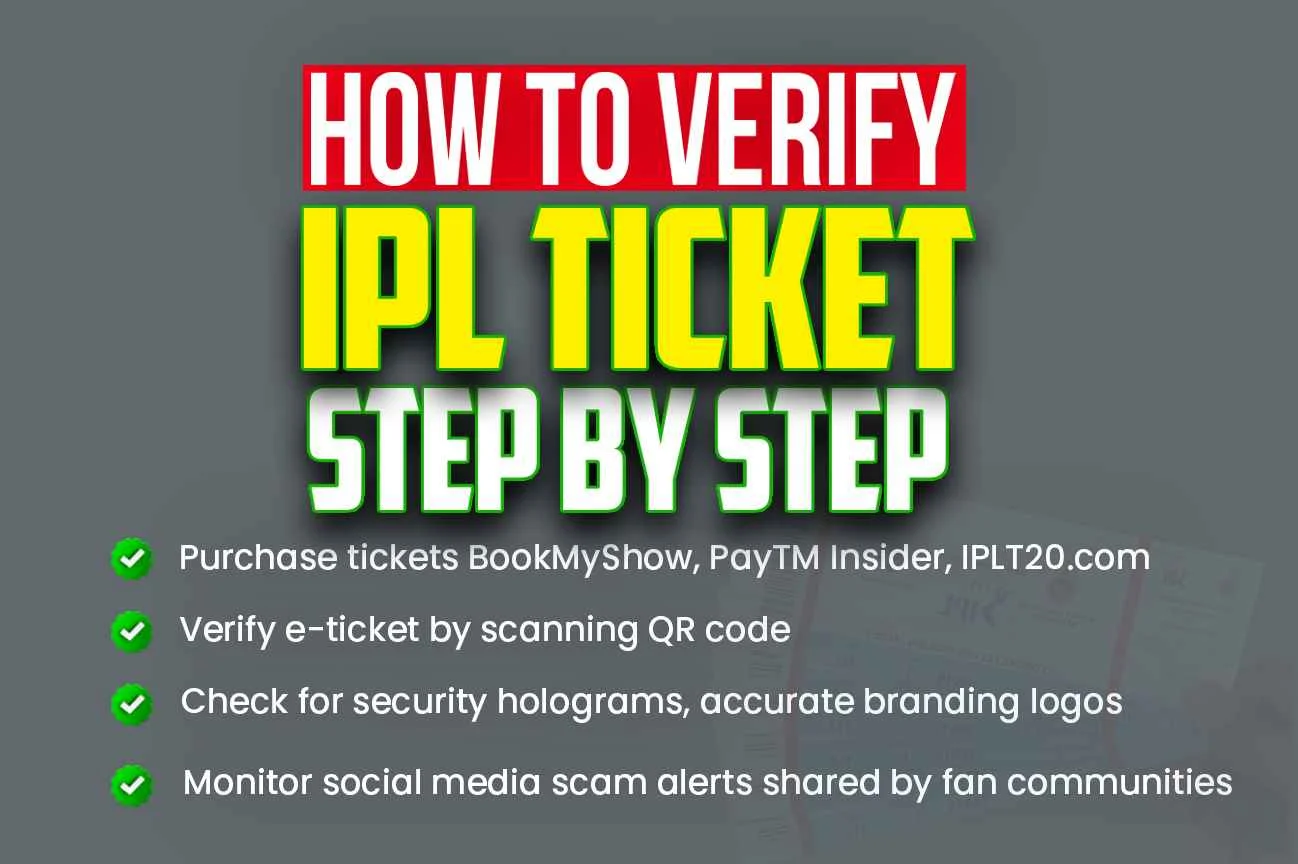 How to Verify Your IPL E-Ticket